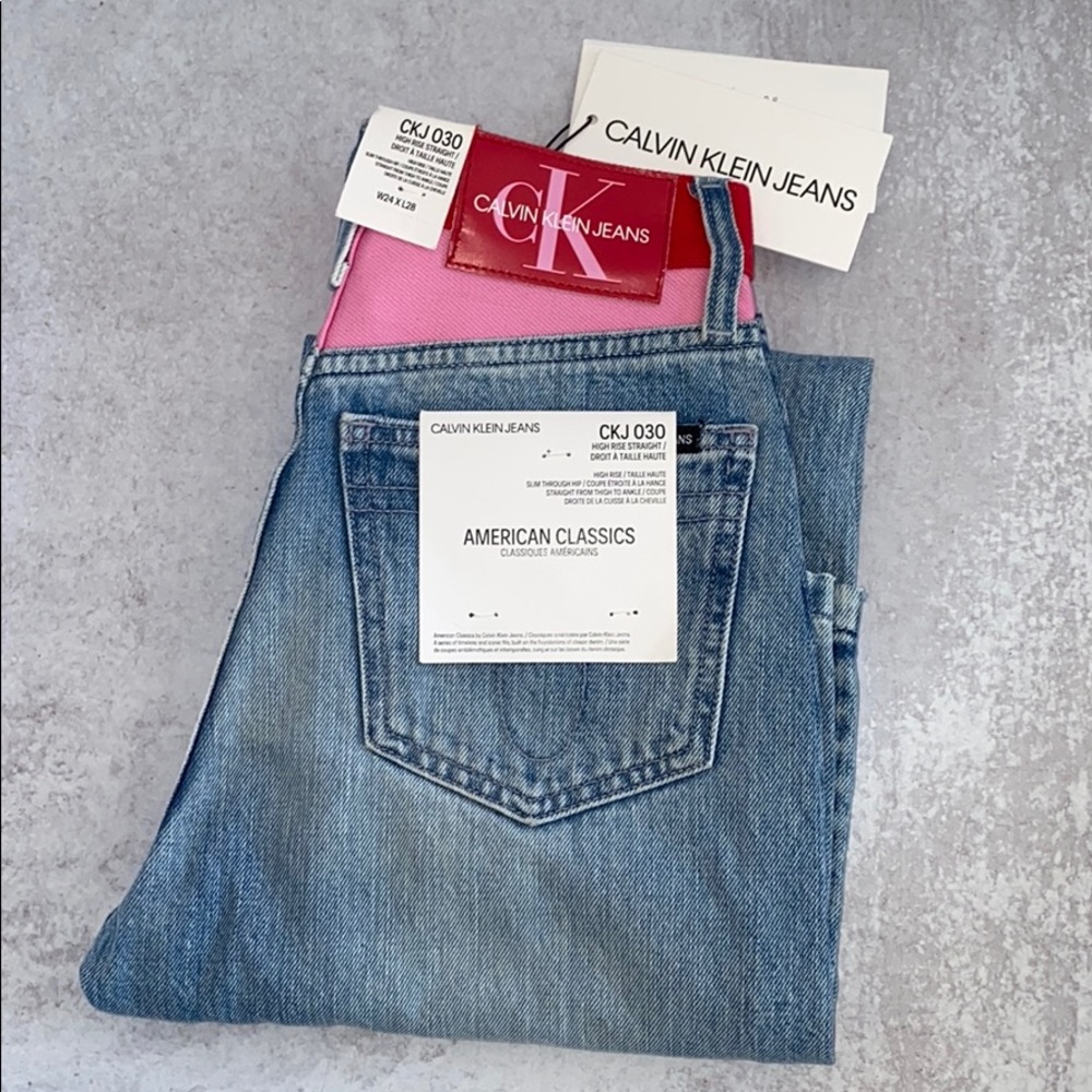CALVIN KLEIN colorblock jeans (new w/ tags)